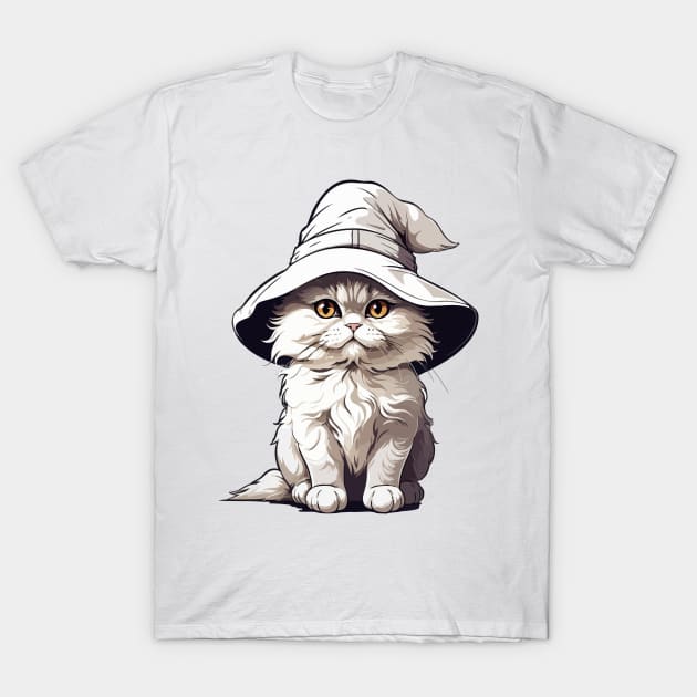 Magical Wizard Cat T-Shirt by FabRonics